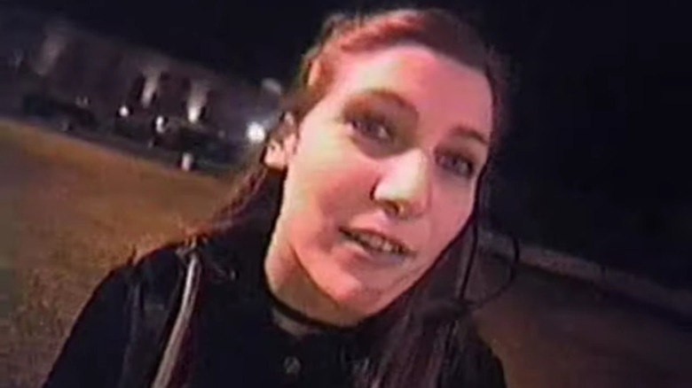 Woman talking to camera 