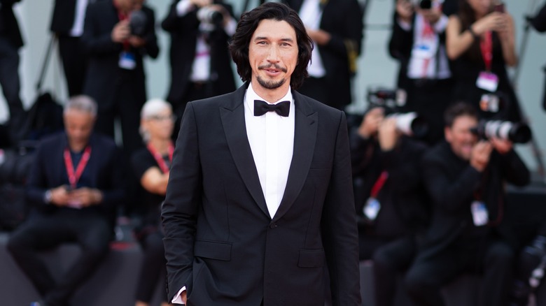 Adam Driver wears a tuxedo