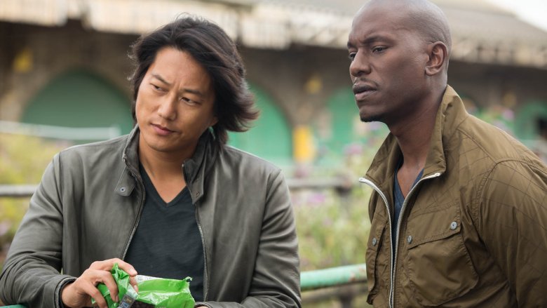 Tyrese Gibson and Sung Kuang in Fast & Furious 6