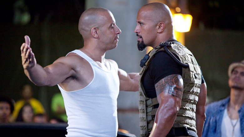 Dwayne Johnson and Vin Diesel in Fast Five