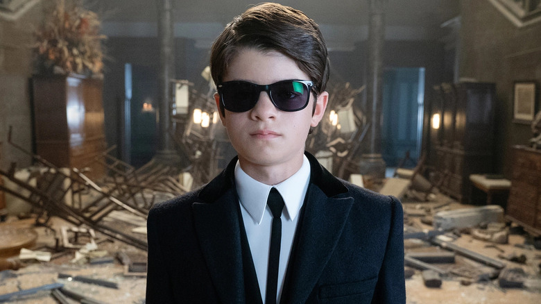 Artemis Fowl wears sunglasses