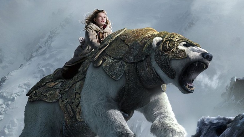 Lyra rides on Lorek