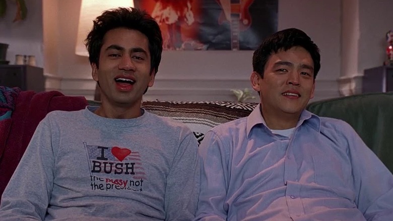 Harold and Kumar watch TV