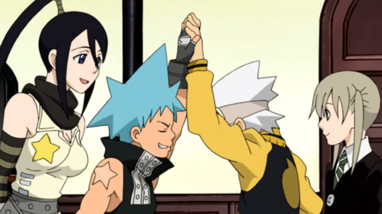 Black Star and Soul high-fiving