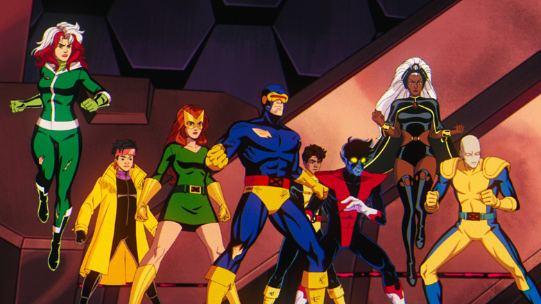 X-Men in battle poses together