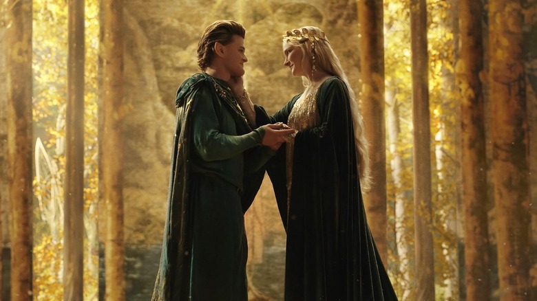 Elrond and Galadriel greet one another