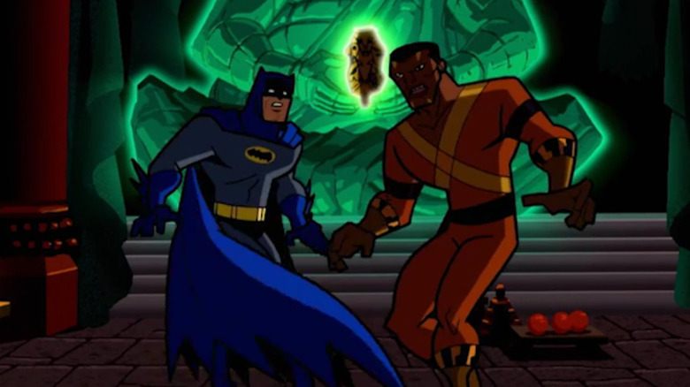 Batman and Bronze Tiger looking shocked