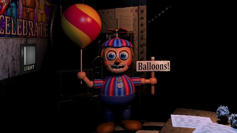 Balloon Boy holding balloons