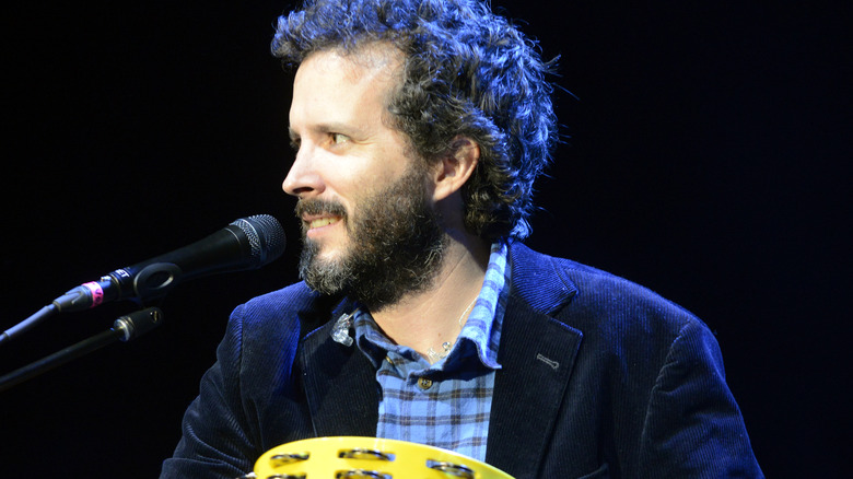 Bret McKenzie with tambourine