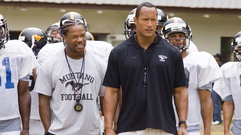 Dwayne Johnson in looks confused in Gridiron Gang