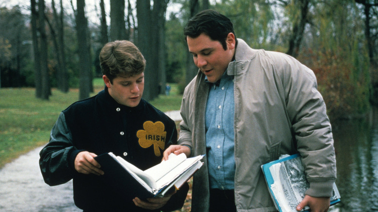 Sean Astin and Jon Favreau study in Rudy