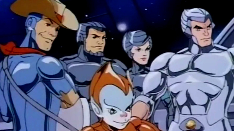 The cyborg heroes of "Silverhawks"