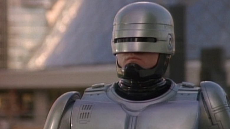 Robocop preparing for battle