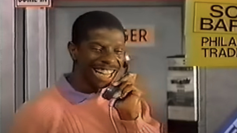 Jimmie Walker talking on the phone