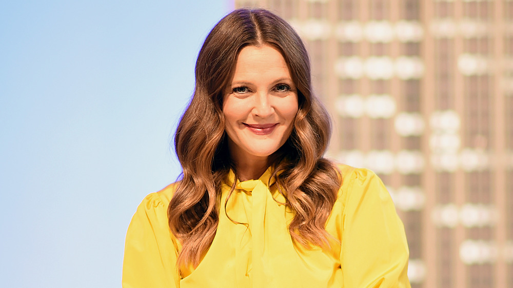 Drew Barrymore in yellow