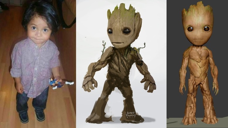 Anthony Francisco's son and Baby Groot design