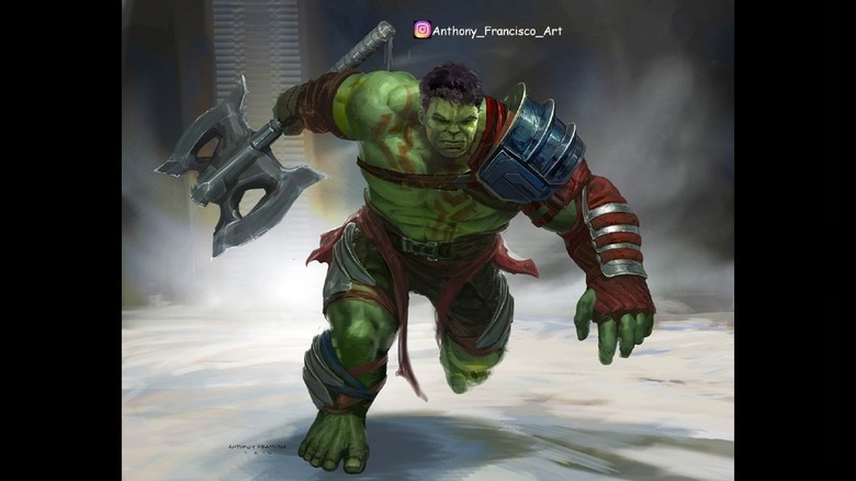 Anthony Francisco's artwork of Gladiator Hulk from "Thor: Ragnarok"