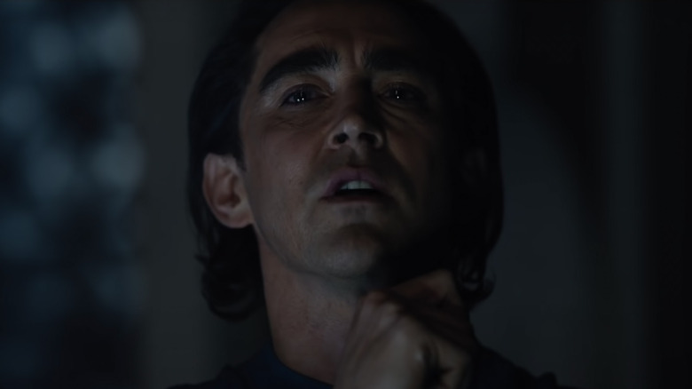 Lee Pace with hand under chin