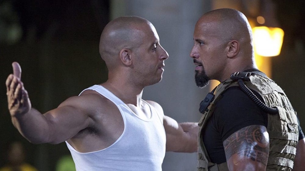 Vin Diesel and Dwayne Johnson in Fast Five