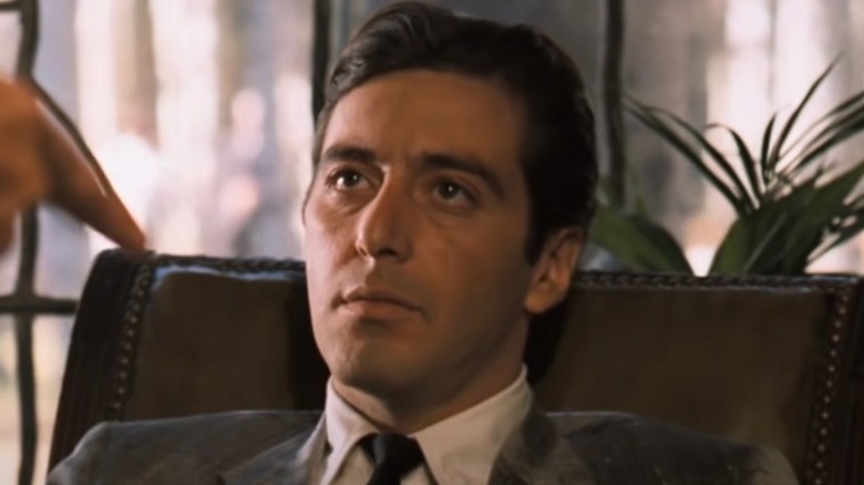 The Godfather Part II Al Pacino looks up