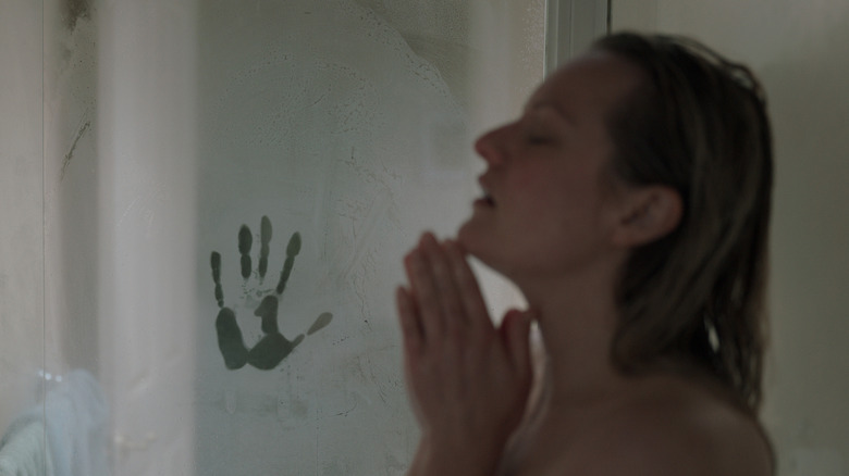 Elisabeth Moss showering