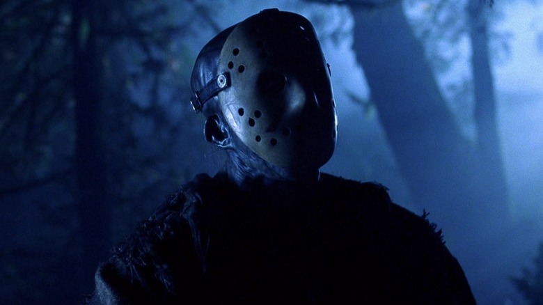 Jason Voorhees wears mask