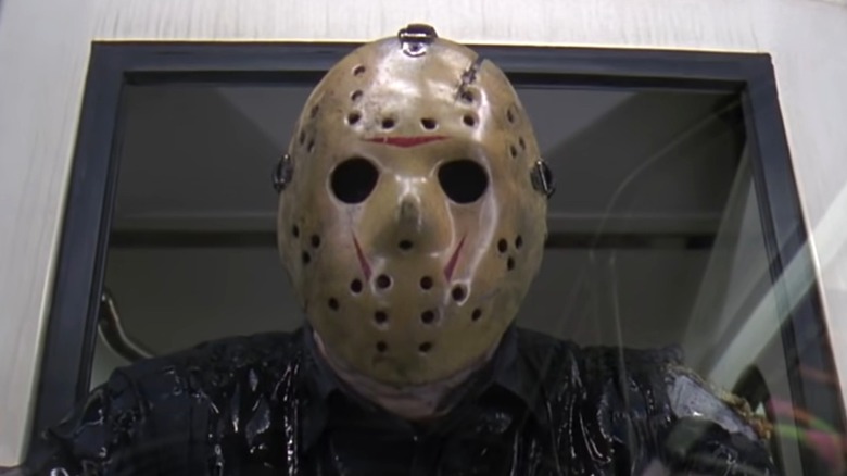 Jason Voorhees faces the camera