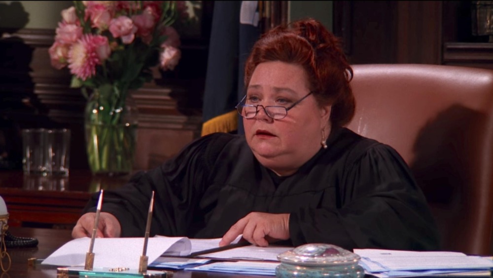 The judge glares over her glasses on "Friends"