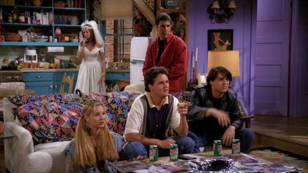 The Friends cast watch home videos in the pilot