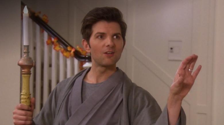 Ben Wyatt wearing a robe