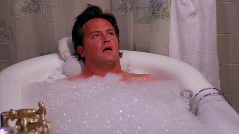 Chandler takes a bath 