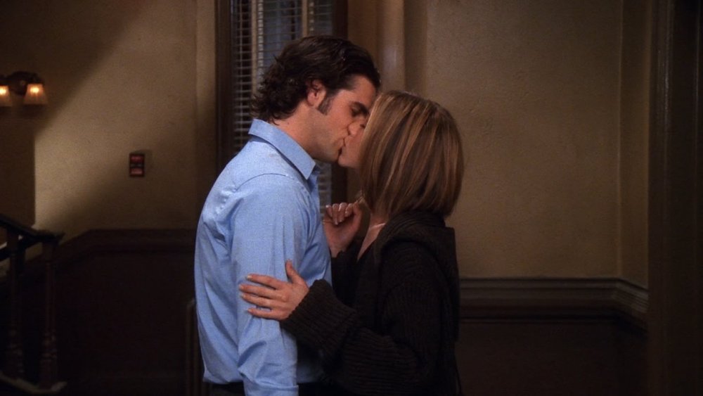 Jennifer Aniston as Rachel Green and Eddie Cahill as Tag Jones in Friends