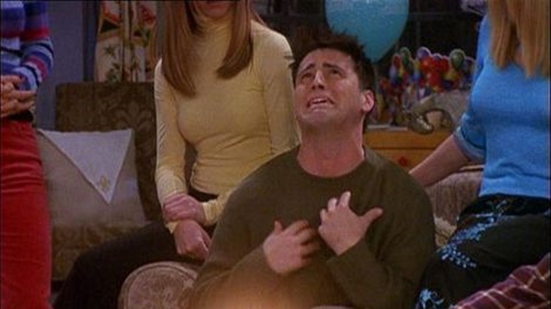 Joey crying at his 30th birthday