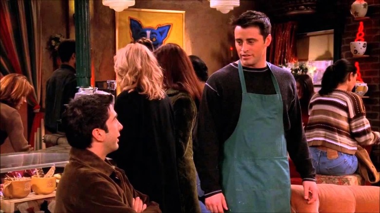 Friends Joey working at Central Perk
