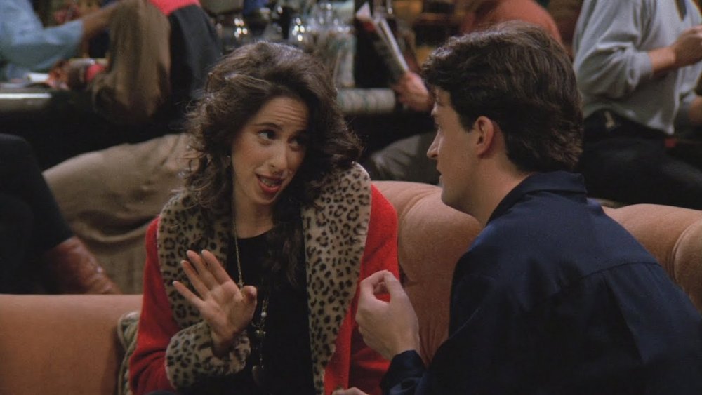 Maggie Wheeler as Janice and Matthew Perry in Friends