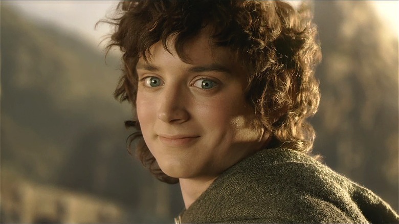 Frodo smiling at Grey Havens