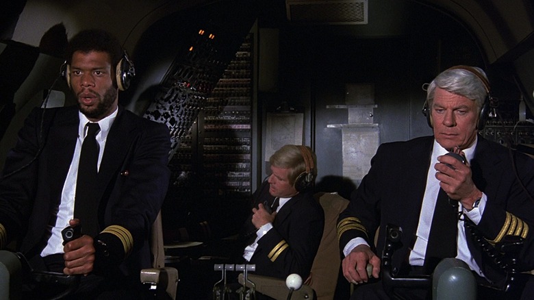 Murdock and Oveur in the cockpit in "Airplane!" (1980)