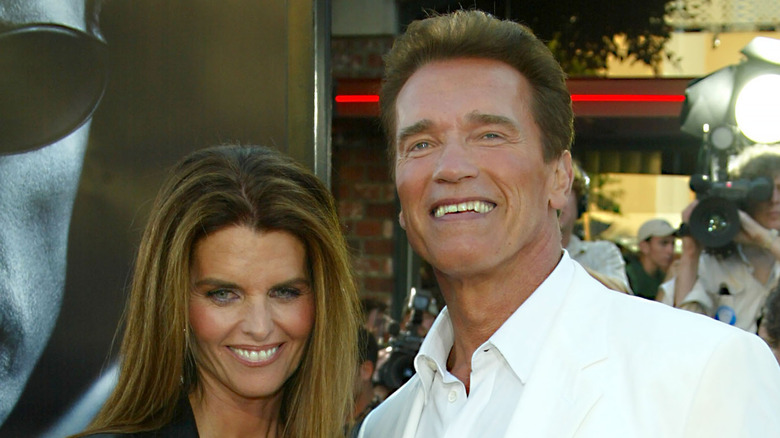 Shriver and Schwarzenegger attend a 2003 premiere