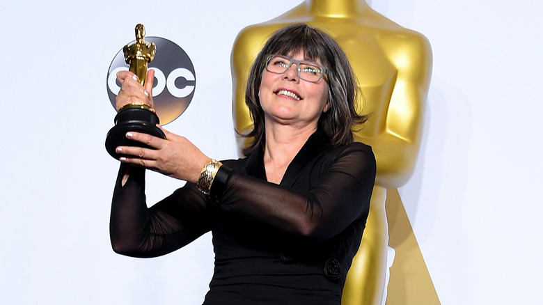 Margaret Sixel holding Oscar