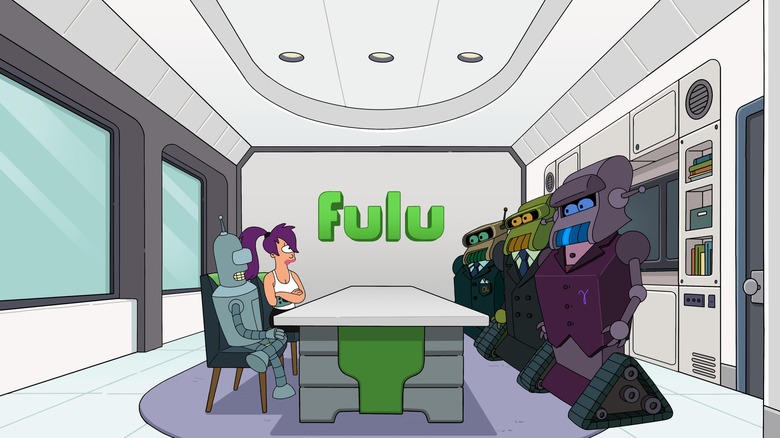 Bender and Leela at Fulu headquarters