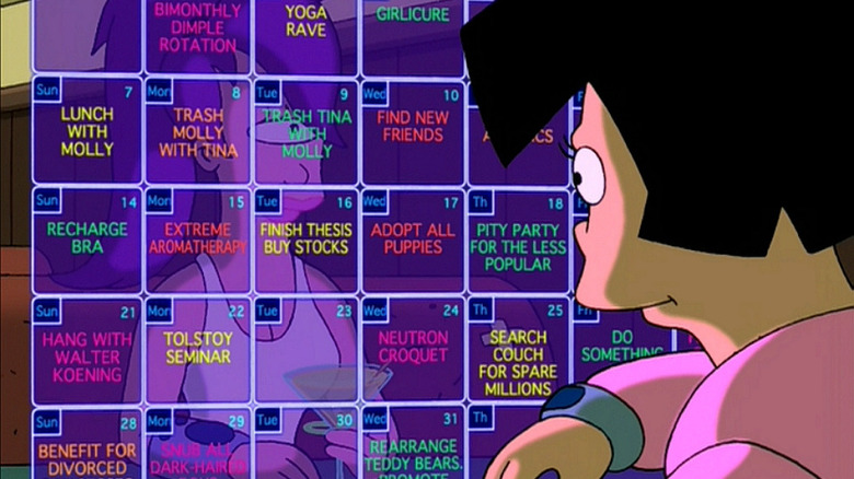 Amy's calendar in Kif Gets Knocked Up a Notch