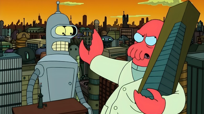 Dr. Zoidberg annoyed with Bender