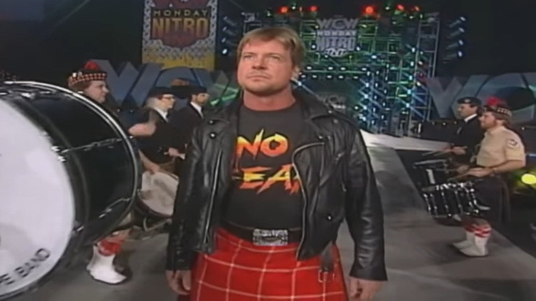 Rowdy Roddy Piper entering the ring