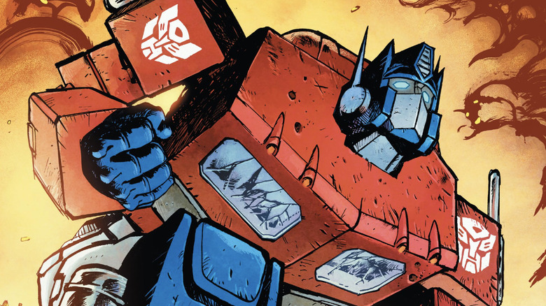 Optimus Prime clenching his fist