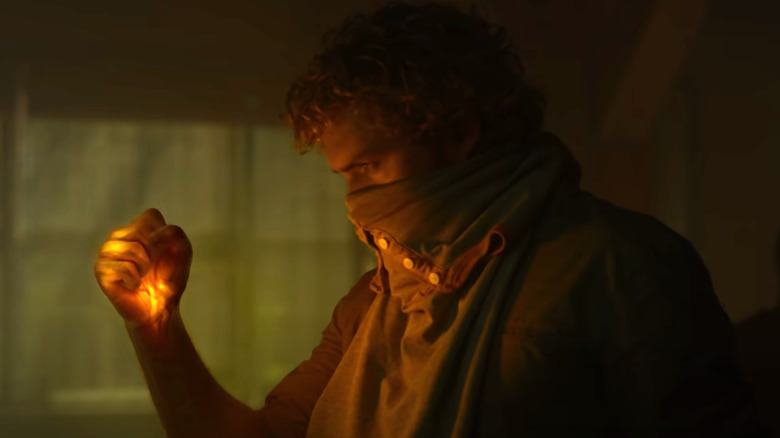 Danny Rand's fist glowing