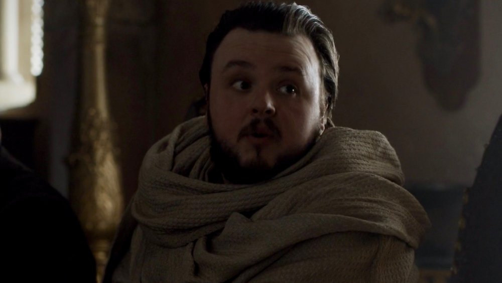 John Bradley as Samwell Tarly, training as a maester, on Game of Thrones