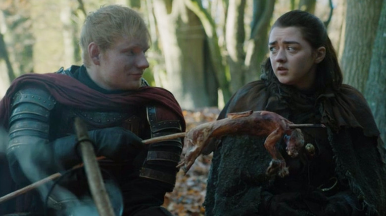 Ed Sheeran and Arya Stark