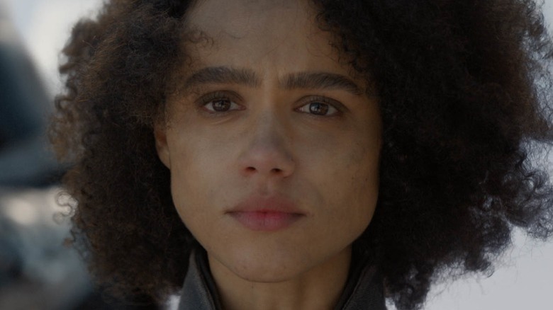 Teary Missandei staring forward