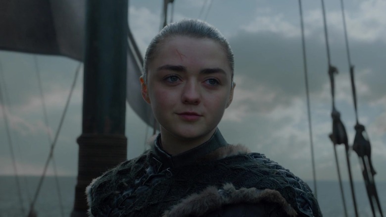 Arya Stark smiling on ship