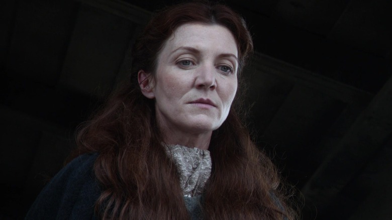 Catelyn Stark looking down